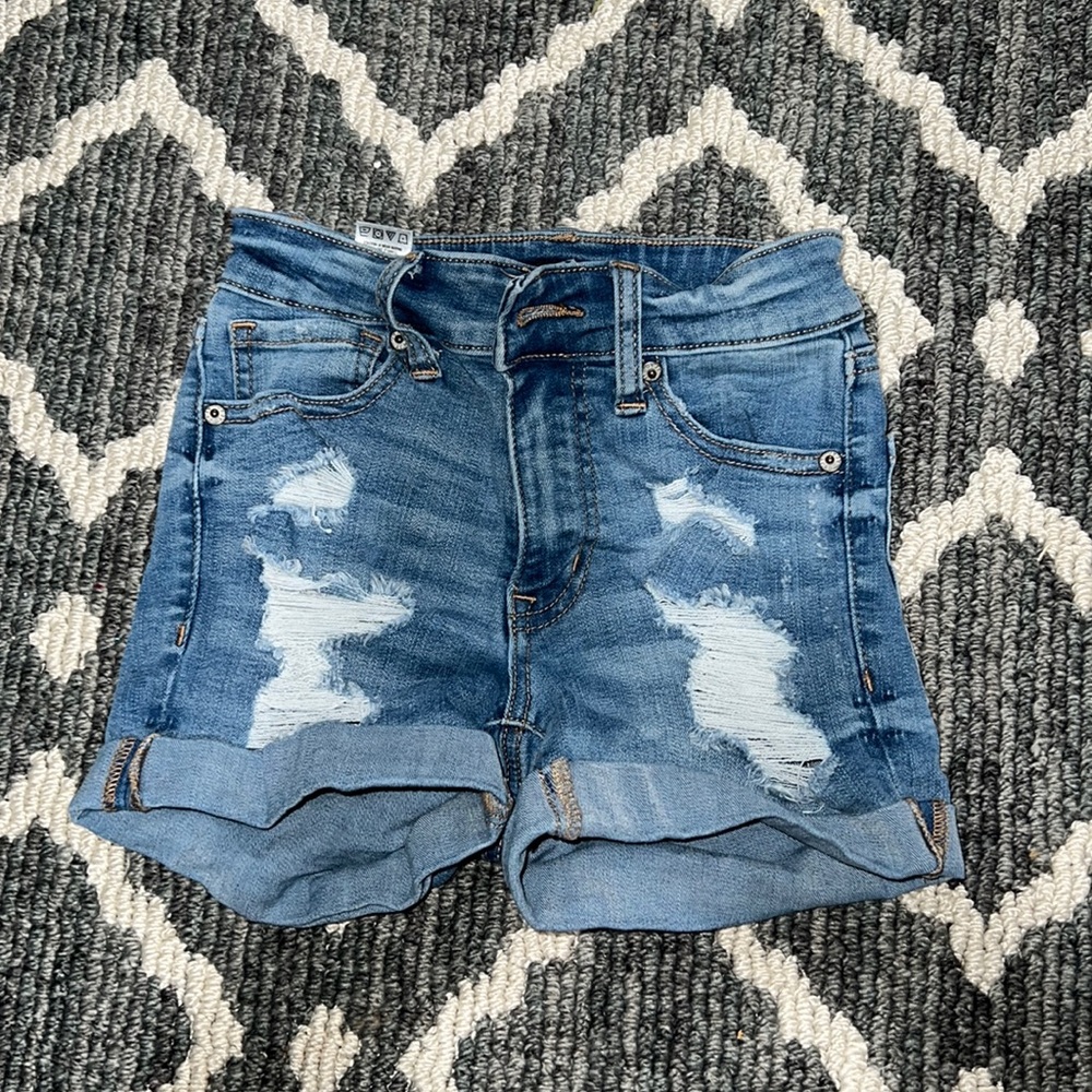 Aeropostale high rise midi jean shorts